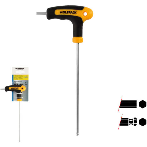 Llave Allen Con Bola Mango Forma T 4,0 mm. Con Colgador