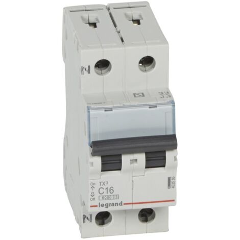 Interruptor magnetotérmico Legrand 403586 TX3 6KA C P+N 16A