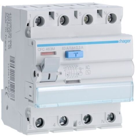 HAGER CFC463M  Diferencial 4P 63A 300mA tipo-AC