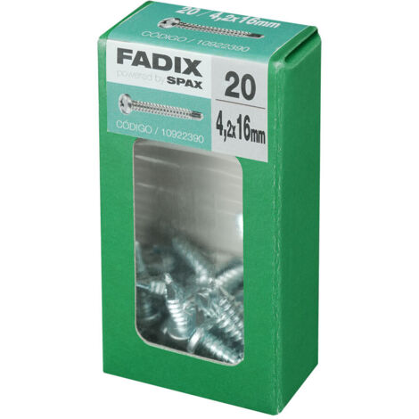 Caja s 20 unid. tornillo rosca chapa cr autot. 4,2x16mm fadix (1/2)