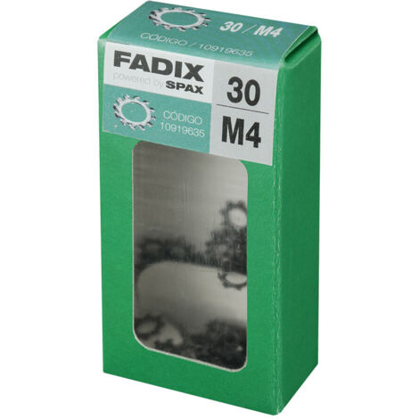 Caja de 30 unidades de arandela dentada M 4 Fadix (1/2)