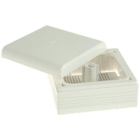 LEGRAND 030326  Caja cuadrada de derivación de superficie “DLPlus” para moldura 110x110x50mm fabricada en plástico color blanco