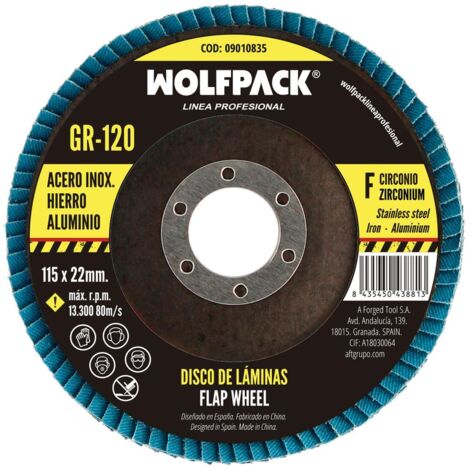 Disco Laminas Lija Circonio 115x22 mm. Grano 120 (1/3)