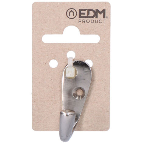 Colgador Sencillo Latón Níquel Mate EDM (1/3)