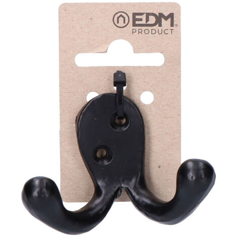 Colgador Doble Forja Negro en Cartón Colgante EDM (1/3)