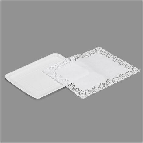 Bandejas rectangulares con blonda, 22x28cm, bolsa con 2 77181 (1/3)