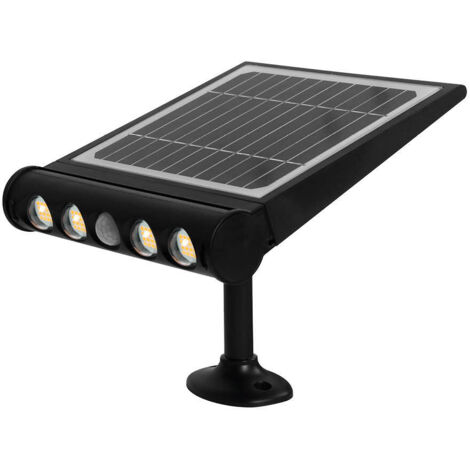 Aplique solar LED Tombua con sensor movimiento y crepuscular 8W 6000K Negro (1/5)