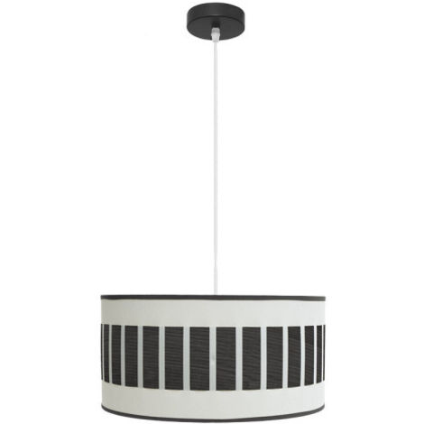 FABRILAMP Colgante Ivanna 1xe27 Negro/blanco-madera Negra Regx40x40 Cm (1/2)
