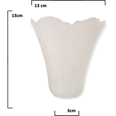 Tulipa Kristallglas Sevilla Matt - 5 Cm Mund, 14 X 15,5 Cm, Als Lampenersatz Für Klassische Leuchten