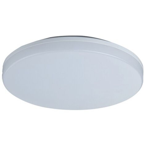 Plafón redondo LED “Dalia” Ø33cm (24W 3000K 2200lm) IP54 fabricado en policarbonato color blanco (1/5)