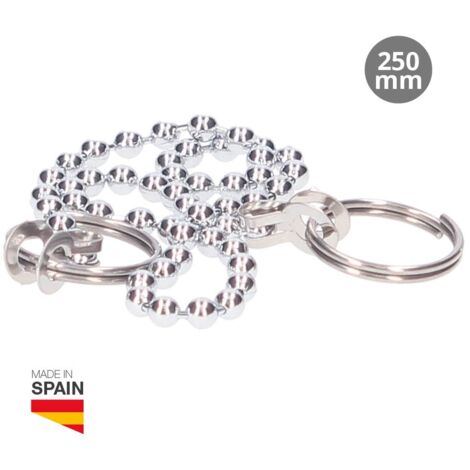 Cadena para tapón con dos anillas de 250mm (1/3)