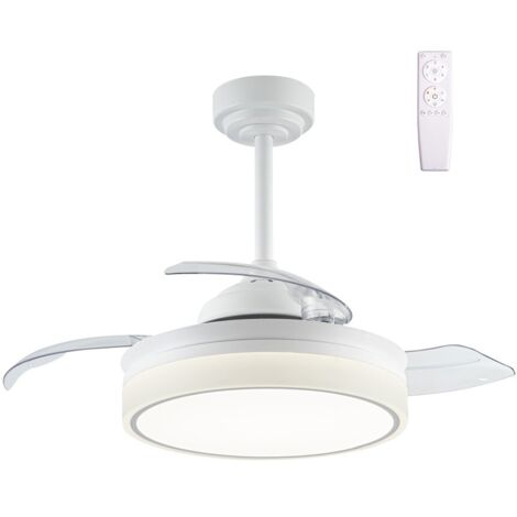 Ventilador LED aspas retráctiles Vera Mini 35W 2900 Lm CCT (1/5)