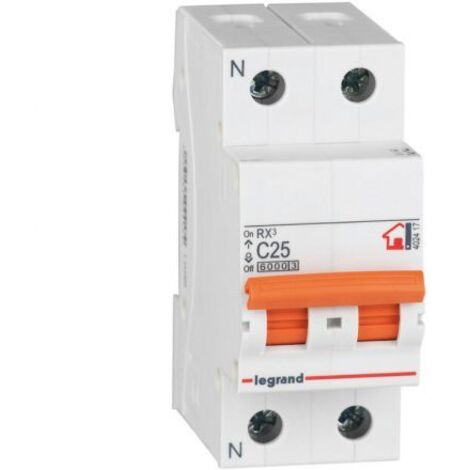 Interruptor magnetotérmico vivienda RX3 1P + N 6kA 32A (1/2)