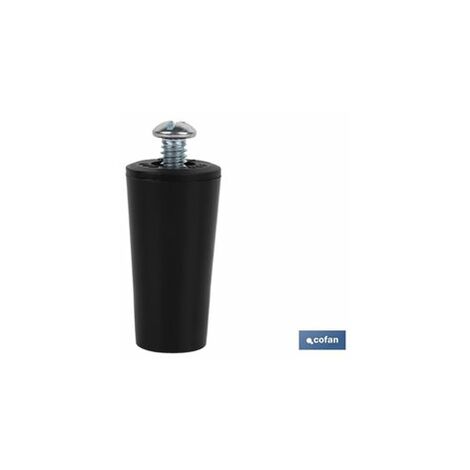 TOPE PERSIANA 40 MM NEGRO CON TORNILLO M-6 VENTA UNITARIA
