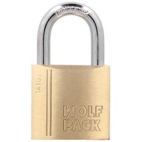 WOLFPACK LINEA PROFESIONAL 03101505 Laton Normal 25 mm. Serie Target. Arco Endurecido Maletas, Taquillas, Candado Puertas, Multicolor, Individual