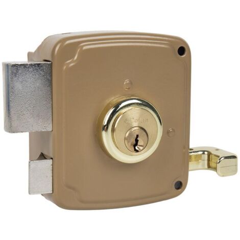 Cerradura Sobreponer con Cerradero 80mm Derecha