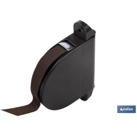 COFAN recogedor abatible persiana marrón 6mx14 mm , Recogedor para persiana abatible. Fabricado en PVC de alta calidad para ofrecer una gran resistencia y durabilidad. La cinta inc