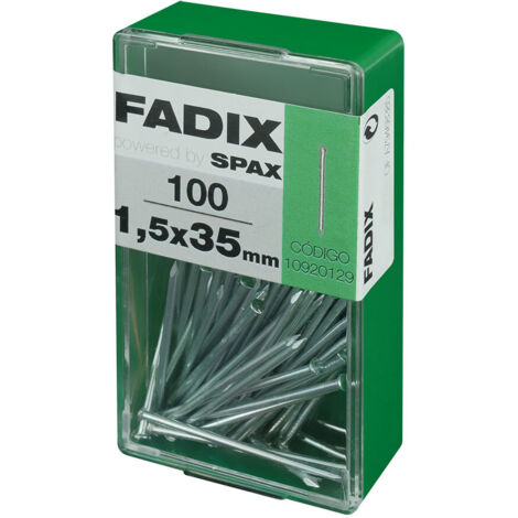 Caja con 100 unidades de clavos de cabeza reducida Ø1.4x35mm (1/2)