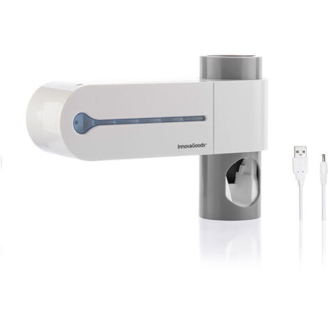 Esterilizador uv de cepillos dentales con soporte y dispensador de dentífrico smiluv innovagoods (1/5)