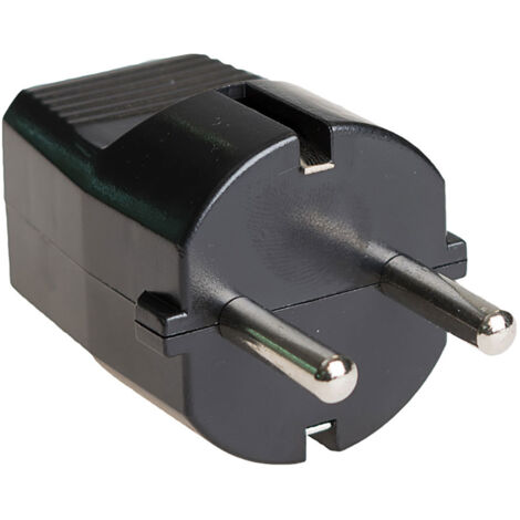 Clavija Schuko 16A 250V t/tl 4,8mm Negra Solera 6428N