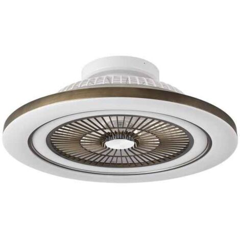 FABRILAMP Ventilador 72w Dc Mato Cuero 5Aspas Transp. 22x58x58cm 6 Vel. 3 Colores C/remoto,memoria,temporiz Y Reg.Intensidad 6120lm (1/5)