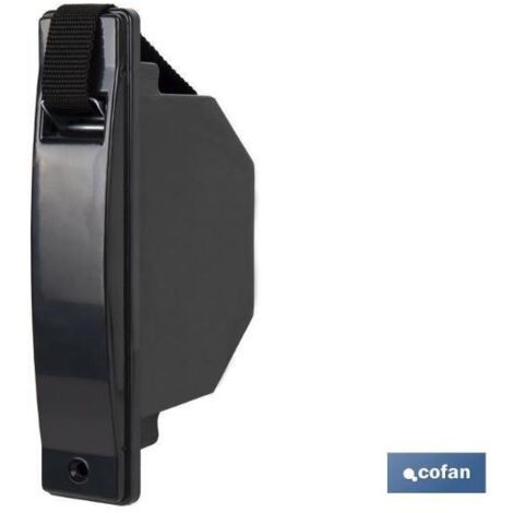 COFAN recogedor cinta persiana compacto negro 14 mm , Recogedor de persiana con cajetín compacto para empotrar. El producto incluye un embellecedor (a elegir entre diferentes color