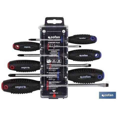 Display Destornilladores Plano-Phillips 6 Pcs.