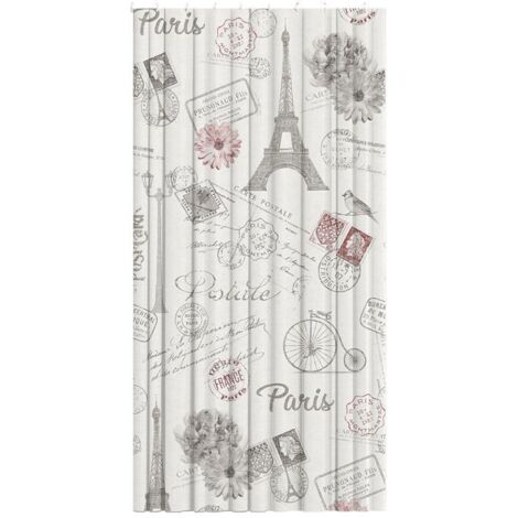 COFAN cortina de baño parísino poliéster 140x200 , Cortinas de baño para duchas y bañeras. Muy fáciles de instalar en todo tipo de baños como de apartamentos, hoteles, gimnasios,