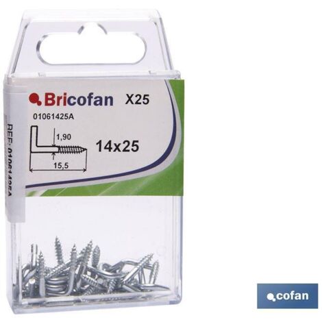 COFAN blíster de 8 uds. alcayata roscada 20x50 venta unitaria