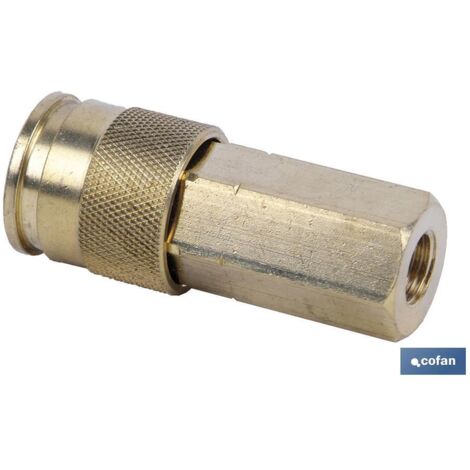 COFAN enchufe rapido hembra 3/8 gran caudal , Enchufe rápido gran caudal con rosca hembra de 1/4, 3/8 y 1/2. Para todas las instalaciones que necesitan más caudal de aire comprimid