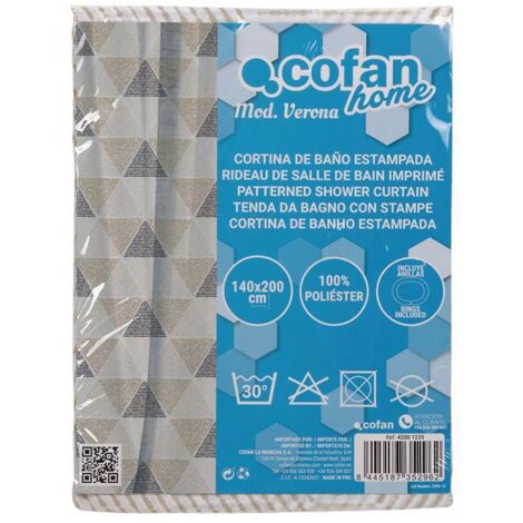 Cortina De Baño Verona Poliéster  220x200