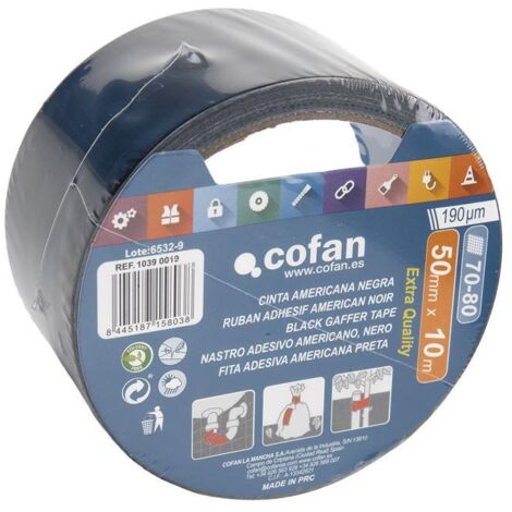 COFAN CINTA AMERICANA NEGRA 50 mm..10 M.