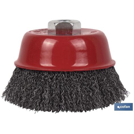 COFAN cepillo copa ondulado m14 ø65 acero 0.3mm , Cepillo Alambre Copa Ondulado M14 Acero. 0.3 mm Ø