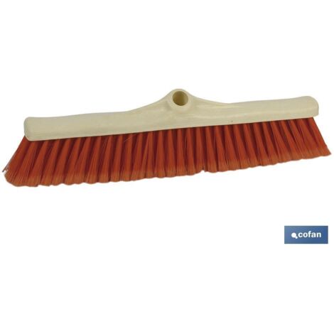 COFAN cepillo industrial 50cm plastic suave , Cepillo industrial suave con soporte de plástico con anchura de 50 cm y una rosca de Ø 28 mm. Cepillo multiusos para barrer calles, ti