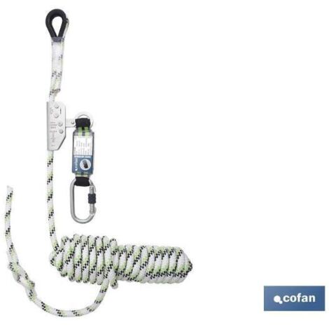 COFAN anticaida deslizante cuerda trenzada 10 m , Anticaídas deslizante de cuerda trenzada para trabajos en altura. Este anticaídas cuenta con unas medidas de longitud de 10 metros