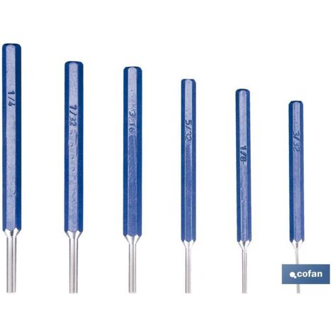 COFAN botador cilíndrico 5 mm , Botador cilíndrico fabricado en acero al cromo vanadio endurecido que proporciona una mayor resistencia y durabilidad del mismo. Gracias a su diseño