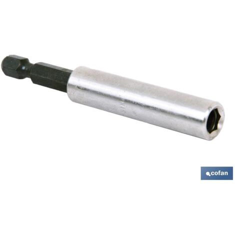 COFAN adaptador puntas destorn. 1/4x11x75 , Adaptador imantado para puntas de atornillar en taladros normales. Atornillado y desatornillado con puntas de 1/4 de cualquier tipo y me