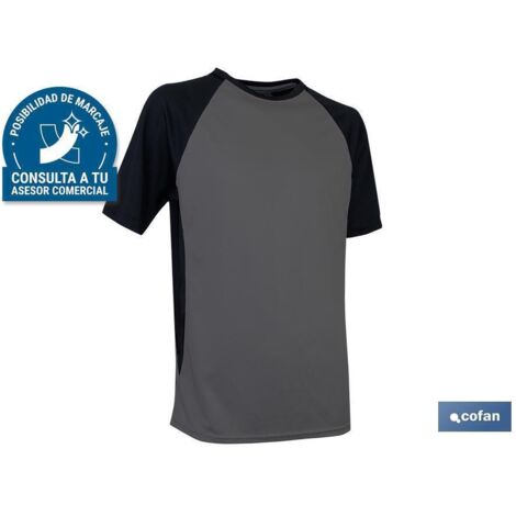 Camiseta Transpirable Pilote Gris-Negra 160g/M2 T-M (1/3)