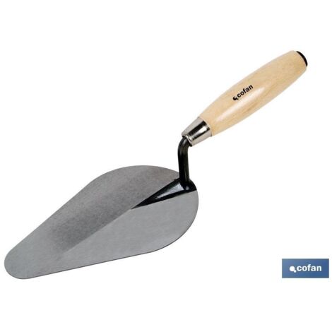 COFAN paleta modelo arabia l-180mm. , Paleta modelo Arabia para el sector de la construcción. Este modelo cuenta con dos medidas de longitud. El mango es de madera con un tacto muy