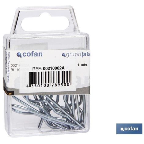 COFAN blíster de 10 uds. pasador en r m-2 venta unitaria , Pasadores en R blister.
