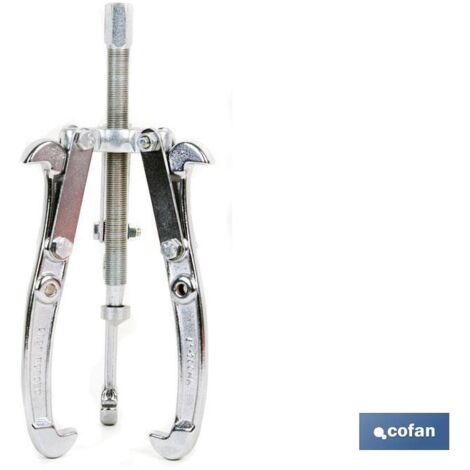 COFAN extractor 3 garras articuladas 6 25-160 , Extractor de rodamientos de 3 garras articuladas y reversibles. Mandíbula reversible para extracción por fuera y por dentro. Acero d