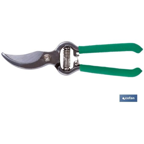 COFAN tijeras de recolección 8 205mm , Tijeras de podar y recolección de 205 mm de longitud a una mano, con mangos forjados de acabado pulido y bañados en vinilo antideslizante. Es