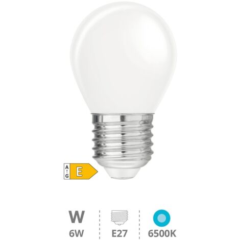 Bombilla LED esférica Serie Cristal 6W E27 6500K (1/3)