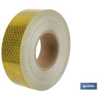 Rollo Retroreflectante Continuo 50m Amarillo