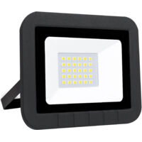 Proyector led plano negro matel ip65 20w fría