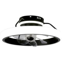 Ventilador de techo LED "Dinirot" regulable con control remoto (50W 3CCT 4800lm) IP20 Ø50cm color negro
