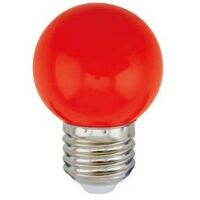 Bombilla LED esférica 1W E27 Rojo