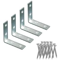 Ángulos de refuerzo "AN02" 40x40x15mm fabricado en acero zincado (4 unidades, incluye tornillería)