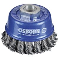 Cepillo taza OSBORN inox trenzado M14 Ø 0.35 mm para desbarbar y limpiar.
