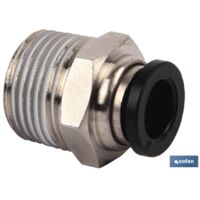 Racor roscado recto T-4, conexión instantánea para tubos de 4mm a 16mm